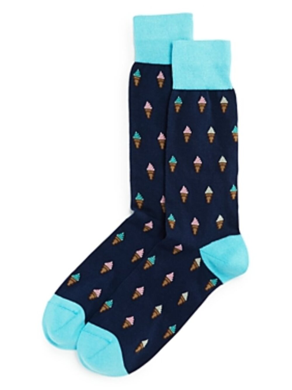 Men's Society Cotton Blend Ice Cream Cones Crew Socks
